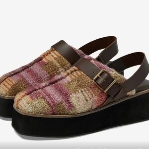 Free People Multicolor Platform Mules